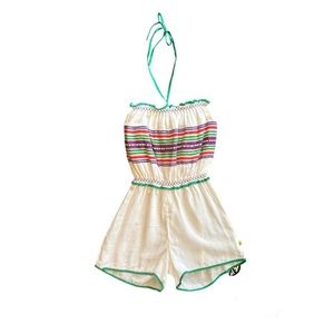 ⭐️Peace of cake white gauze sleeveless boho gauze romper size medium 8-10